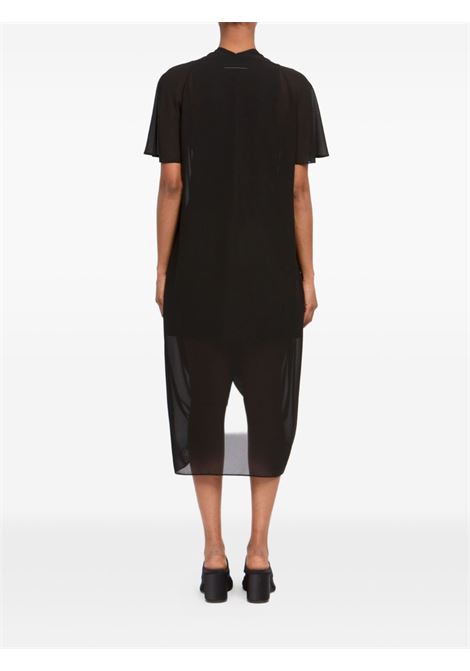 maxi abito drappeggiato donna nero MM6 MAISON MARGIELA | S52DG0034 M35468900